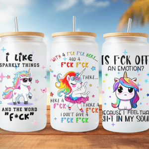 Sparkles, Swears & Zero Fs Left-Frosted Libbey Cup